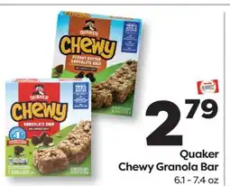Weis Markets Quaker Chewy Granola Bar offer