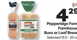 Weis Markets Pepperidge Farm Farmhouse Buns or Loaf Bread offer