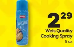 Weis Markets Weis Quality Cooking Spray offer