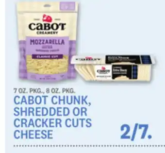Kings Food Markets CABOT CHUNK, SHREDDED OR CRACKER CUTS CHEESE offer