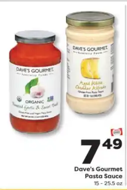 Weis Markets Dave's Gourmet Pasta Sauce offer