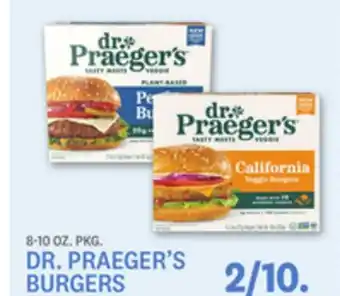 Kings Food Markets DR. PRAEGER'S BURGERS offer
