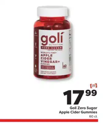 Weis Markets Goli Zero Sugar Apple Cider Gummies offer