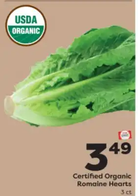 Weis Markets Certified Organic Romaine Hearts offer