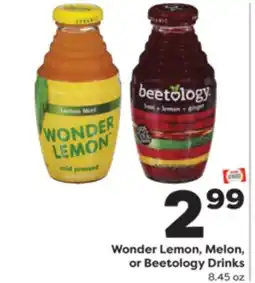 Weis Markets Wonder Lemon, Melon, or Beetology Drinks offer