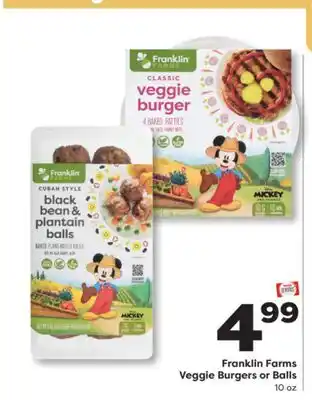 Weis Markets Franklin Farms Veggie Burgers or Balls offer