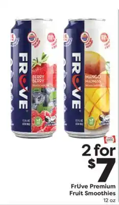 Weis Markets FrUve Premium Fruit Smoothies offer