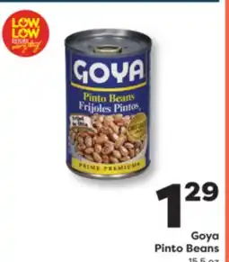 Weis Markets Goya Pinto Beans offer