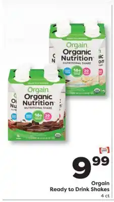 Weis Markets Orgain Ready to Drink Shakes offer