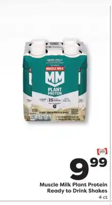Weis Markets Muscle Milk Plant Protein Ready to Drink Shakes offer