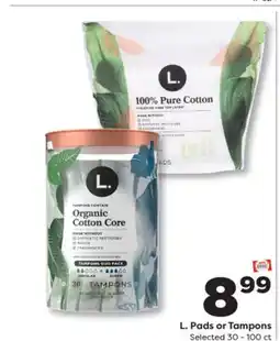 Weis Markets L. Pads or Tampons offer
