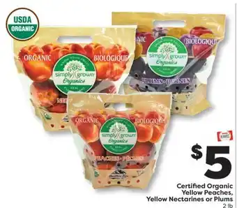 Weis Markets Certified Organic Yellow Peaches, Yellow Nectarines or Plums offer