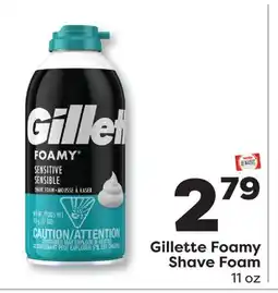 Weis Markets Gillette Foamy Shave Foam offer