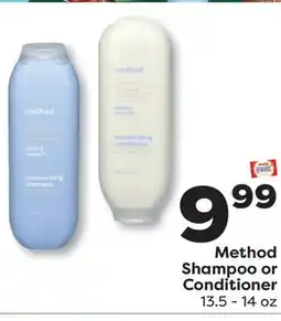 Weis Markets Method Shampoo or Conditioner offer
