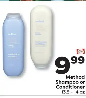 Weis Markets Method Shampoo or Conditioner offer