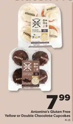 Weis Markets Antonina's Gluten Free Yellow or Double Chocolate Cupcakes offer