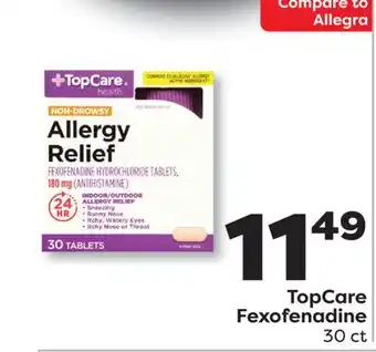 Weis Markets TopCare Fexofenadine offer