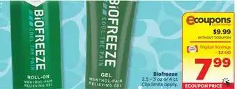 Weis Markets Biofreeze offer