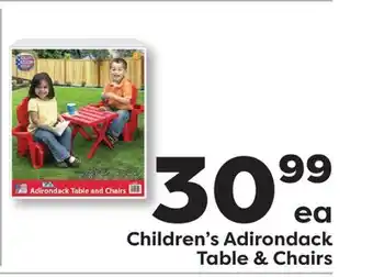 Weis Markets Children's Adirondack Table & Chairs offer