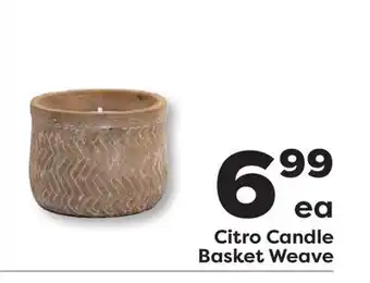 Weis Markets Citro Candle Basket Weave offer