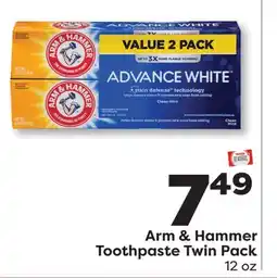 Weis Markets Arm & Hammer Toothpaste Twin Pack offer