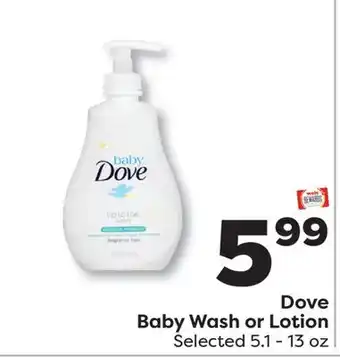Weis Markets Dove Baby Wash or Lotion offer