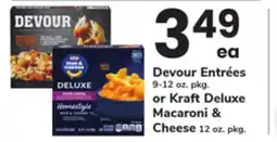 ACME Devour Entrées 9-12 oz. pkg. or Kraft Deluxe Macaroni & Cheese 12 oz. pkg offer