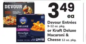 ACME Devour Entrées 9-12 oz. pkg. or Kraft Deluxe Macaroni & Cheese 12 oz. pkg offer