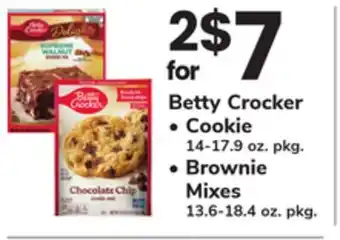 ACME Betty Crocker, Cookie 14-17.9 oz. pkg., Brownie Mixes 13.6-18.4 oz. pkg offer