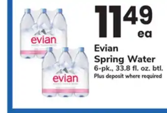 ACME Evian Spring Water offer