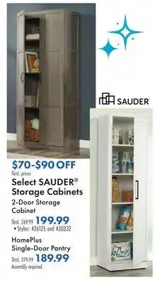 Boscov's Select SAUDER Storage Cabinets 2-Door Storage Cabinet offer