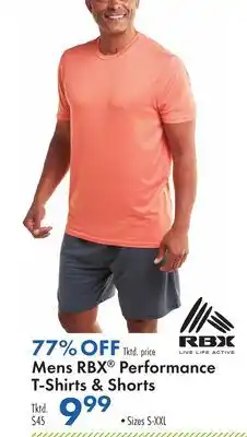 Boscov's Mens RBX Performance T-Shirts & Shorts offer