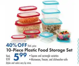 Boscov's 10-Piece Plastic Food Storage Set offer
