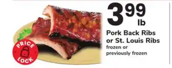 ACME Pork Back Ribs or St. Louis Ribs offer
