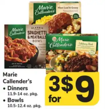 ACME Marie Callender's • Dinners 11.9-14 oz. pkg. • offer