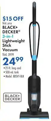 Boscov's BLACK + DECKER 3-in-1 Lightweight Stick Vacuum offer