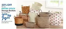 Boscov's ENTIRE STOCK Storage Baskets offer