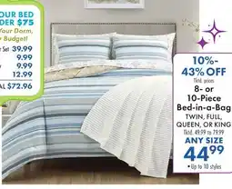 Boscov's 8-or 10-Piece Bed-in-a-Bag offer