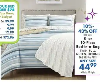Boscov's 8-or 10-Piece Bed-in-a-Bag offer