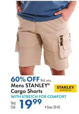 Boscov's Mens STANLEY Cargo Shorts WITH STRETCH FOR COMFORT offer
