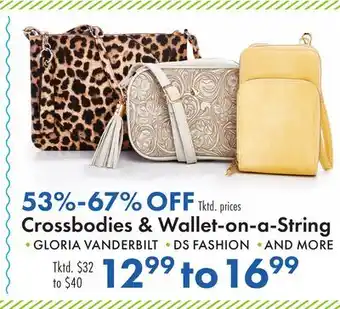 Boscov's Crossbodies & Wallet-on-a-String offer