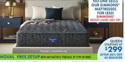 Boscov's SIMMONS Beautyrest MATTRESSES offer
