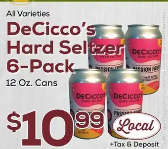 DeCicco & Sons DeCicco's Hard Seltzer 6-Pack offer