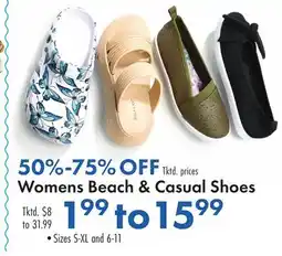 Boscov's Womens Beach & Casual Shoes offer