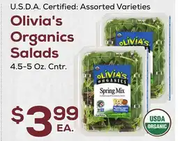 DeCicco & Sons Olivia's Organics Salads offer