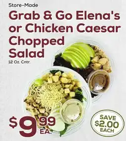 DeCicco & Sons Grab & Go Elena's or Chicken Caesar Chopped Salad offer