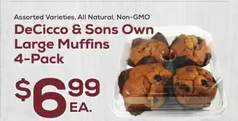 DeCicco & Sons DeCicco & Sons Own Large Muffins 4-Pack offer