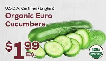 DeCicco & Sons Organic Euro Cucumbers offer