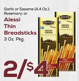 DeCicco & Sons Alessi Thin Breadsticks 3 Oz. Pkg offer