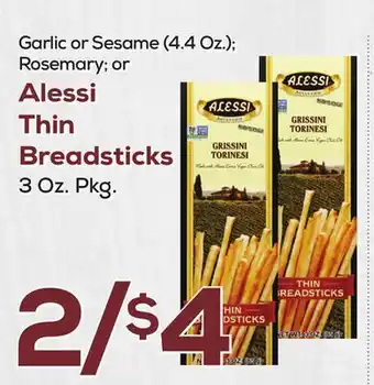 DeCicco & Sons Alessi Thin Breadsticks 3 Oz. Pkg offer